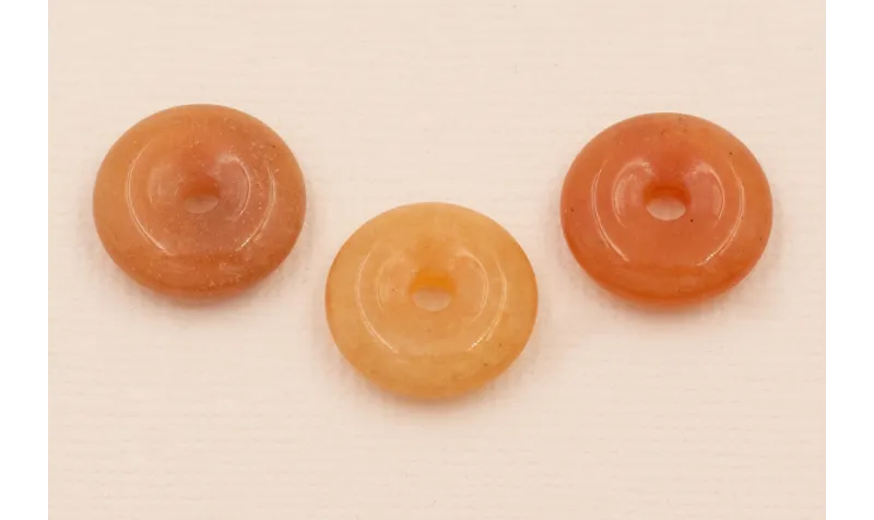 Disco de Cuarzo de 15mm Ext + 3mm int Marrón / Semipreciosas de 