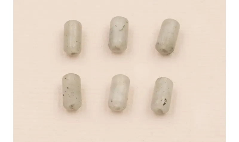 Ristra 38cms Tubos Piedra 4*8mm Gris con Vetas / Semipreciosas de 