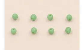 Ristra 36cms de Bola de Piedra de 2mm verde opaco / Semipreciosas de 