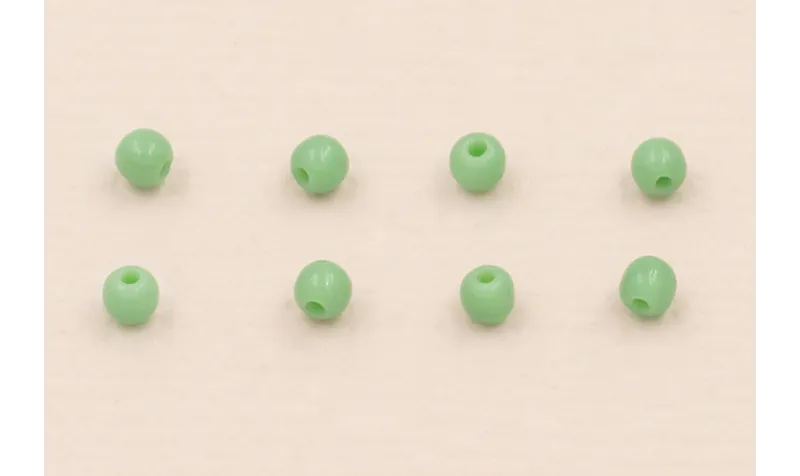 Ristra 36cms de Bola de Piedra de 2mm verde opaco