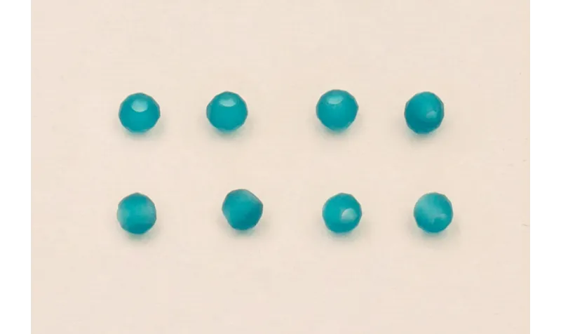 Ristra 36cms de Bola de Piedra de 2mm Azul transp / Semipreciosas de 