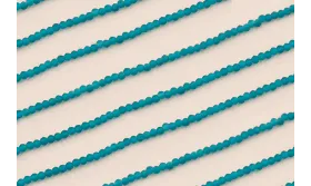 Ristra 36cms de Bola de Piedra de 2mm Azul transp / Semipreciosas de 