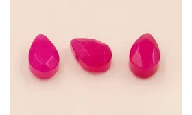 Gota Cuarzo facetado 10*6mm Fuxia / Semipreciosas de 