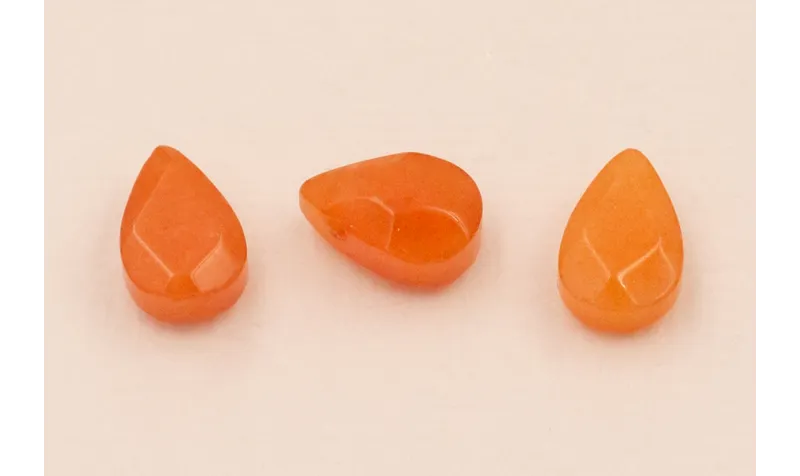 Gota Cuarzo facetado 10*6mm Teja / Semipreciosas de 