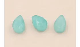 Gota Cuarzo facetado 10*6mm verde Turquesa / Semipreciosas de 