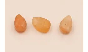 Gota Cuarzo facetado 10*6mm Beige / Semipreciosas de 