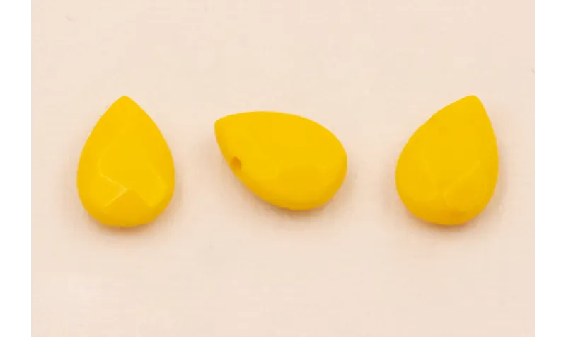 Gota Cuarzo facetado 12*8mm Amarillo / Semipreciosas de 