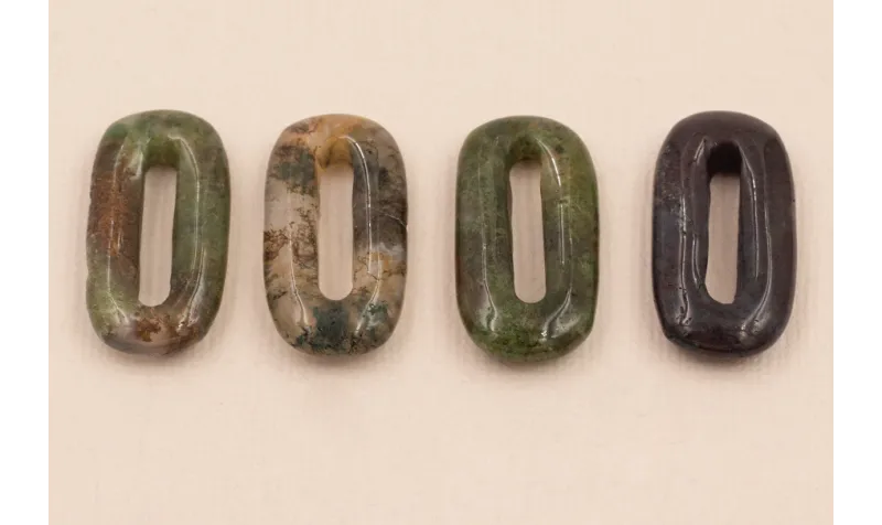 Eslabón Jade 30*15 Verdoso / Semipreciosas de 