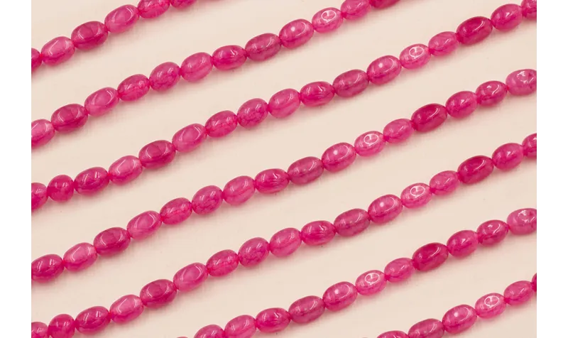 Pepita Jade 6*5mm color Granate / Semipreciosas de 