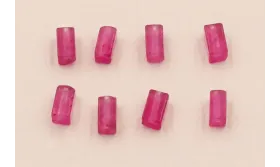 Listón Jade 4*2*2mm color Granate / Semipreciosas de 