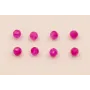 Bola Facetada Piedra Cuarzo 2*2mm color Fuxia / Semipreciosas de 