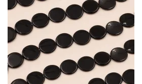 Disco Madreperla teñido Negro de 18mm / Semipreciosas de 