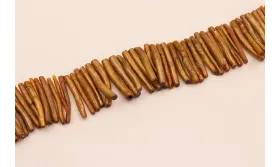 Palo Coral hueco 3*30mm Marrón / Semipreciosas de 