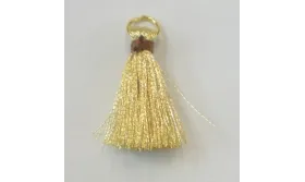 Pompon 30mm Dorado /Cuentas de  Tela 