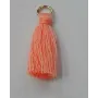 Pompon 25mm con anilla dorada Salmon /Cuentas de  Tela 