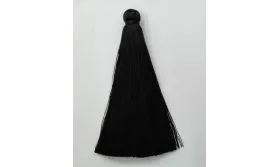 Pompon de 80mm Negro /Cuentas de  Tela 