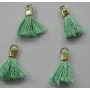 Micro pompon 10mm long. Menta /Cuentas de  Tela 