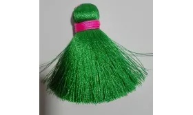 Pompón ancho 60mm*15mm verde /Cuentas de  Tela 