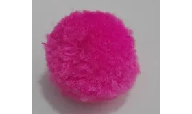 Borla 20mm Fuxia /Cuentas de  Tela 