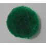 Borla 20mm Verde /Cuentas de  Tela 