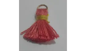 Pompon bicolor 16mm Caldera-Amarillo /Cuentas de  Tela 