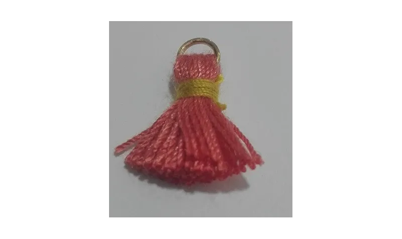 Pompon bicolor 16mm Caldera-Amarillo /Cuentas de  Tela 