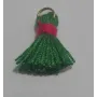 Pompon bicolor 16mm Verde Fuxia /Cuentas de  Tela 