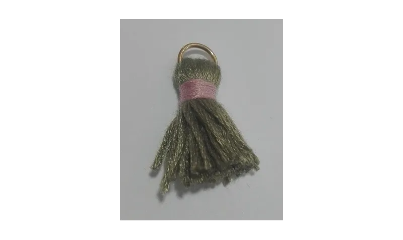 Pompon cordón grueso 25mm Verde-Caldera /Cuentas de  Tela 