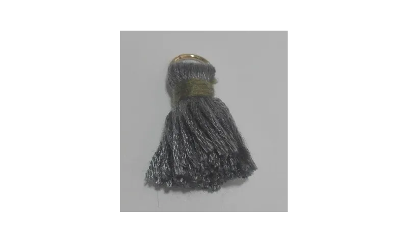 Pompon cordón grueso 25mm Gris-Verde /Cuentas de  Tela 