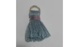 Pompon cordón grueso 25mm Azul-Morado /Cuentas de  Tela 