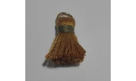 Pompon cordón grueso 25mm Ocre-Marrón /Cuentas de  Tela 