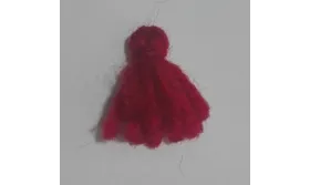 Pompon Lana 15mm Rojo /Cuentas de  Tela 