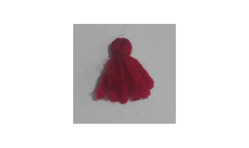 Pompon Lana 15mm Rojo /Cuentas de  Tela 
