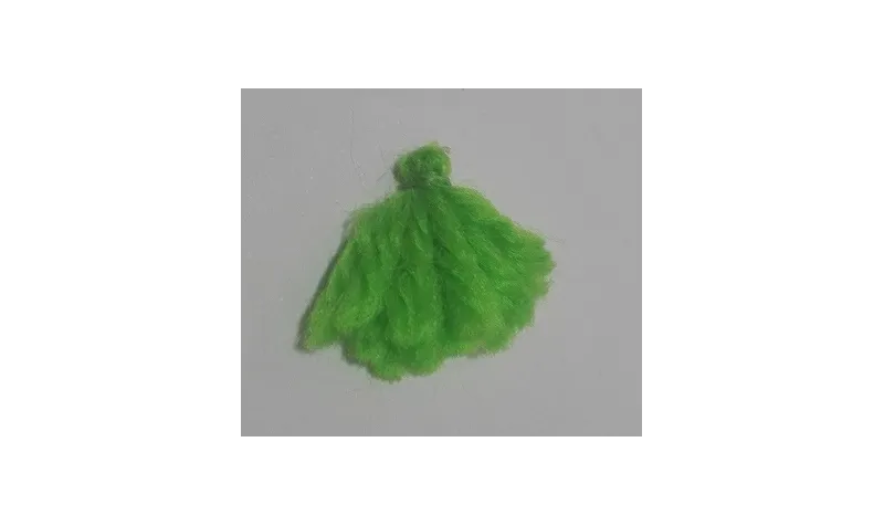 Pompon Lana 15mm verde Fosforito /Cuentas de  Tela 