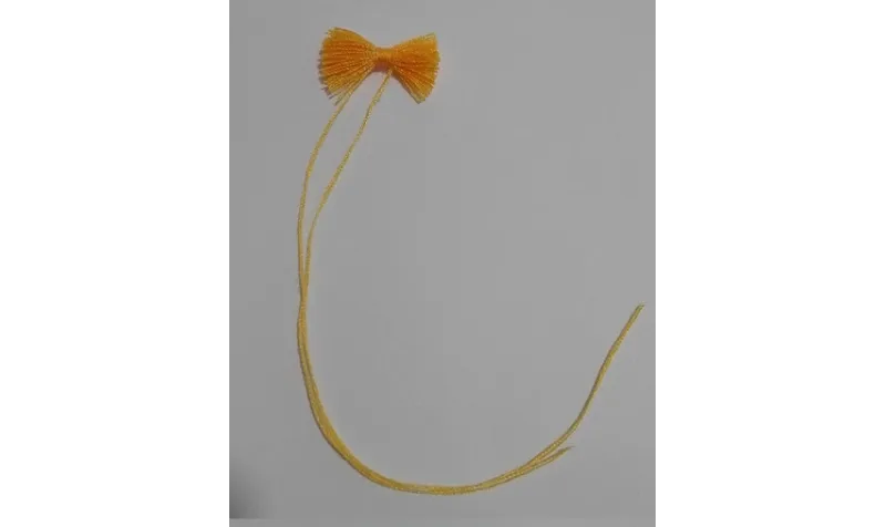 Mariposa Mostaza 20mm ancho /Cuentas de  Tela 