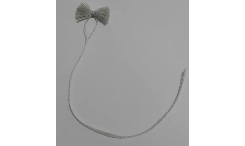 Mariposa Gris 20mm ancho /Cuentas de  Tela 