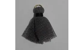 Pompon tul 25mm Gris /Cuentas de  Tela 