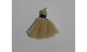 Pompon tul 25mm Beige /Cuentas de  Tela 