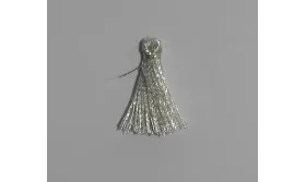 Pompon Metálico 16mm plata /Cuentas de  Tela 