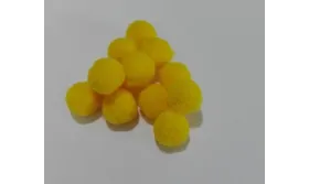 Bolita fiertro 8mm Amarilla /Cuentas de  Tela 
