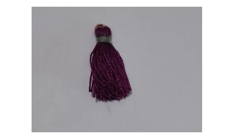 Pompon bicolor 16mm Morado-Gris /Cuentas de  Tela 