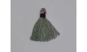 Pompon bicolor 16mm Gris-Morado /Cuentas de  Tela 