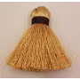 Pompón 60mm*15mm Beige y cordón Marrón /Cuentas de  Tela 