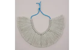 Tira de 25 pompones de 35mm*100mms Gris claro /Cuentas de  Tela 