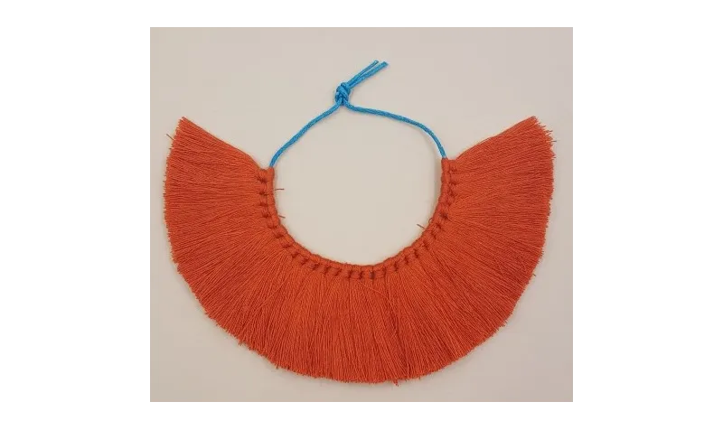 Tira de 25 pompones de 35mm*100mms Teja /Cuentas de  Tela 