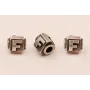 LETRA F 10*8mm / Cuentas Metálicas de Latón / Zamak