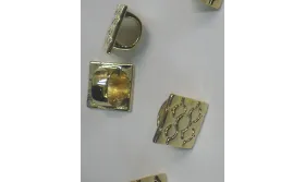 Baldosa Bilbao Oro 18*18mm para Regaliz / Cuentas Metálicas de Latón / Zamak