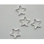 Cuenta Estrella Pequeña hueca 9mm Plata / Cuentas Metálicas de Latón / Zamak