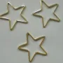 Estrella Grande hueca 22mm Oro / Cuentas Metálicas de Latón / Zamak