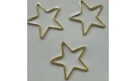 Estrella Grande hueca 22mm Oro / Cuentas Metálicas de Latón / Zamak